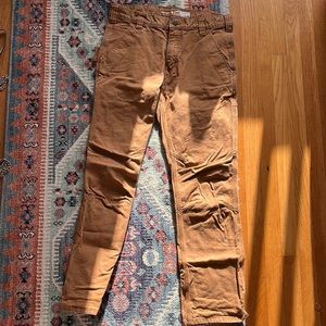 Carhartt Tan Cargo Work Pant Straight Fit 33x30